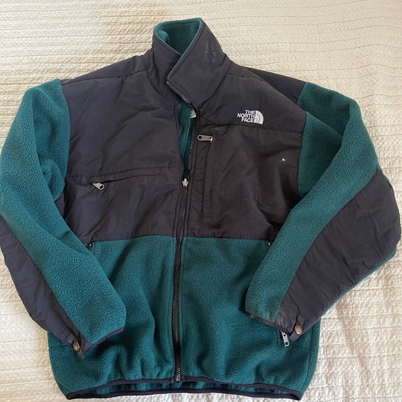 Vintage 90s The North Face Denali Men’s Jacket Fleece Sz Medium Green Evergreen - Picture 1 of 8